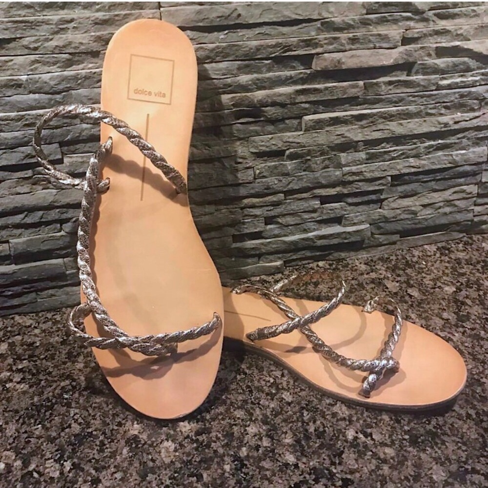Cute 🥰 Dolce Vita Silver Strappy Sandals